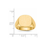 14k 15.0 x13.5mm Open Back Mens Signet Ring
