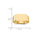 14k 15.0x10.0mm Closed Back Mens Signet Ring