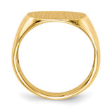 14k 15.0x15.5mm Open Back Mens Signet Ring