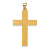 14k with White Rhodium Polished Latin Cross Pendant