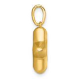 14k with White Rhodium Polished Star In Star Dangle Charm