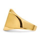 14k 15.0x17.0mm Closed Back Mens Signet Ring