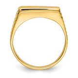 14k 15.0x7.0mm Open Back Mens Signet Ring
