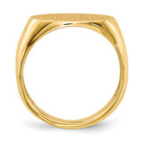 14k 15.0x9.0mm Open Back Signet Ring