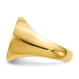 14k 15.5x15.0mm Closed Back Signet Ring