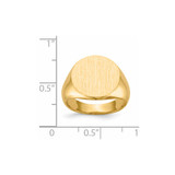 14k 15.5x15.0mm Closed Back Signet Ring