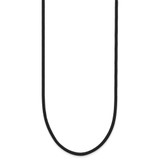 14k Yellow Clasp 2mm 16 inch Black Leather Cord Necklace