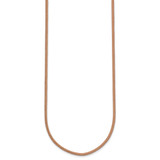 14k Yellow Clasp 2mm 16 inch Natural Leather Cord Necklace