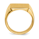 14k 15.5x17.5mm Open Back Mens Signet Ring