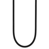 14k Yellow Clasp 4mm 18 inch Black Rubber Cord Necklace