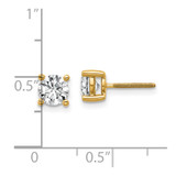 14k Yellow Gold 1 ctw Certified Lab Grown Diamond VS/SI+ G+ Round 4 Prong Heavy Wt. Screwback Stud Earrings