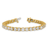 14k 16 carat Lab Grown Diamond VS+ F+ Complete Tennis Bracelet