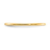 14K Yellow Gold 1.2mm Half Round Polished Stackable Band Size 7
