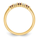 14k Yellow Gold 1/15 carat Diamond and Ruby Complete Band