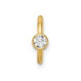 14k 16 Gauge Polished CZ Cartilage Ring