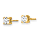 14k Yellow Gold 1/2 ctw Lab Grown Diamond VS+ F+ Round 4 Prong Heavy Wt. Screwback Stud Earrings - EM-A9EBF774-4042