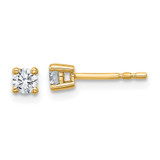 14k Yellow Gold 1/4 ctw Lab Grown Diamond VS+ F+ Round 4 Prong Heavy Wt. Stud Earrings - EM-E5FAD0DC-6182