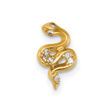 14k 16 Gauge Polished CZ Snake Labret Stud