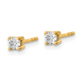 14k Yellow Gold 1/5 ctw Lab Grown Diamond VS/SI+ G+ Round 4 Prong Heavy Wt. Stud Earrings - EM-3AD3EBFF-2392