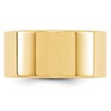 14k Yellow Gold 10mm Lightweight Flat Wedding Band Size 5