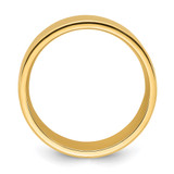 14k Yellow Gold 12mm Standard Weight Flat Comfort Fit Wedding Band Size 12