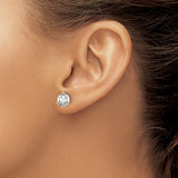 14k Yellow Gold 2 ctw Lab Grown Diamond VS/SI+ G+ Round 3 Prong Heavy Wt. Screwback Stud Earrings