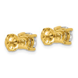 14k Yellow Gold 2 ctw Lab Grown Diamond VS/SI+ G+ Round 4 Prong Heavy Wt. Screwback Stud Earrings