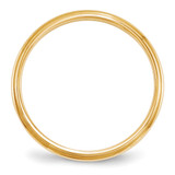 14k Yellow Gold 2.5mm Half Round with Edge Wedding Band Size 6.5