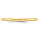 14k Yellow Gold 2mm Half Round Wedding Band Size 11