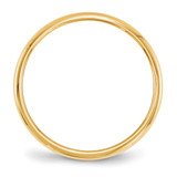 14k Yellow Gold 2mm Half Round Wedding Band Size 8.5