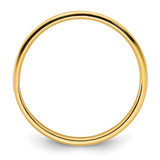 14k Yellow Gold 2mm Lightweight Flat Wedding Band Size 10.5