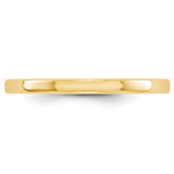 14k Yellow Gold 2mm Lightweight Flat Wedding Band Size 12.5