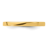 14k Yellow Gold 2mm Lightweight Flat Wedding Band Size 14