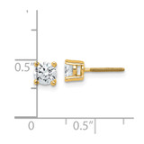 14k Yellow Gold 3/4 ctw Lab Grown Diamond VS+ F+ Round 4 Prong Heavy Wt. Screwback Stud Earrings