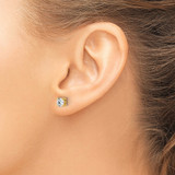 14k Yellow Gold 3/4 ctw Lab Grown Diamond VS+ F+ Round 4 Prong Heavy Wt. Stud Earrings - EM-EB3E8BAD-1400