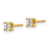 14k Yellow Gold 3/8 ctw Lab Grown Diamond VS+ F+ Round 4 Prong Heavy Wt. Stud Earrings
