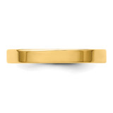 14k Yellow Gold 3mm Lightweight Flat Wedding Band Size 8