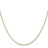 14K 16 inch .9mm Box with Spring Ring Clasp Chain
