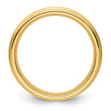 14k Yellow Gold 3mm Milgrain Half Round Comfort Fit Wedding Band Size 4.5