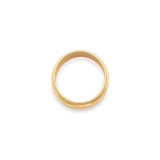 14k Yellow Gold 3mm Milgrain Half Round Wedding Band Size 4