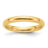 14k Yellow Gold 3mm Standard Weight Comfort Fit Wedding Band Size 4.5