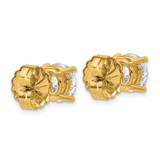 14k Yellow Gold 4 ctw Lab Grown Diamond VS/SI+ G+ Round 4 Prong Standard Wt Stud Earrings