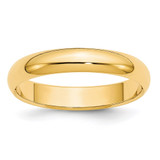 14k Yellow Gold 4mm Half-Round Wedding Band Size 10.5