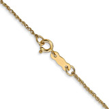 14K 16 inch 1.1mm Ropa with Spring Ring Clasp Chain