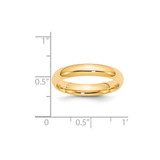 14k Yellow Gold 4mm Standard Weight Comfort Fit Wedding Band Size 6
