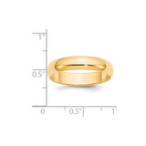 14k Yellow Gold 5mm Half-Round Wedding Band Size 10