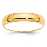 14k Yellow Gold 5mm Half-Round Wedding Band Size 10