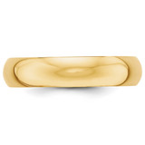 14k Yellow Gold 5mm Half-Round Wedding Band Size 6