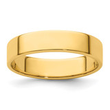 14k Yellow Gold 5mm Lightweight Flat Wedding Band Size 12