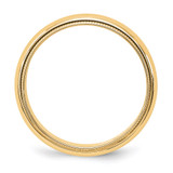 14k Yellow Gold 5mm Milgrain Half Round Wedding Band Size 6